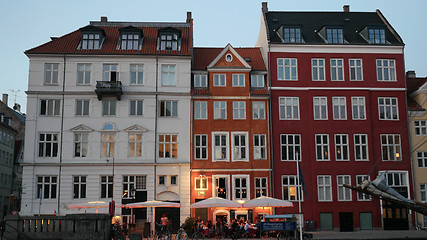 Image showing Danish apartments with unique roofs