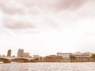 Image showing River Thames in London vintage