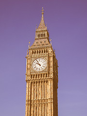 Image showing Big Ben in London vintage