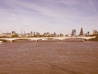 Image showing Waterloo Bridge in London vintage