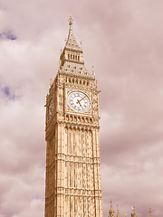 Image showing Retro looking Big Ben in London