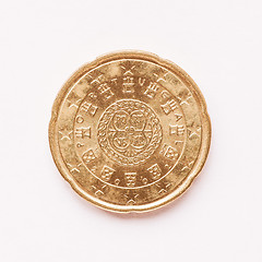 Image showing  Portuguese 20 cent coin vintage