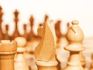Image showing  Chessboard vintage