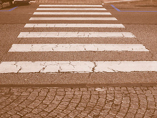 Image showing  Zebra crossing sign vintage