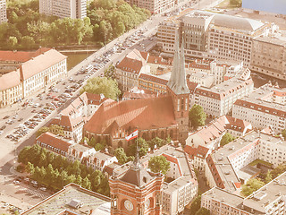 Image showing Berlin aerial view vintage