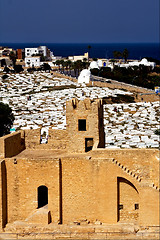 Image showing panoramas monastir   the old wall castle    slot  and cemetery