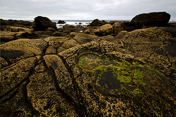 Image showing in lanzarote  isle foam   cloud beach