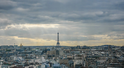Image showing Eiffel tower at horizon in France