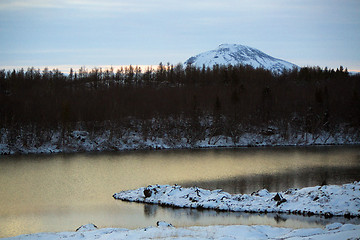 Image showing Wide lens shot of panorama in Iceland