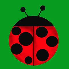 Image showing ladybug on the green