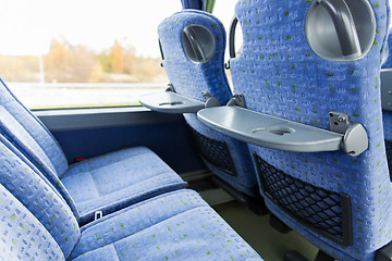 Image showing travel bus interior and seats