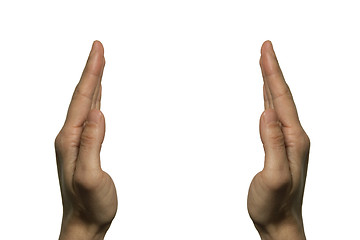 Image showing Two hands facing (left hand)