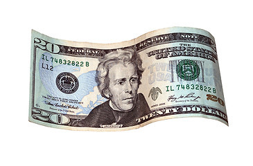 Image showing lying twenty dollars