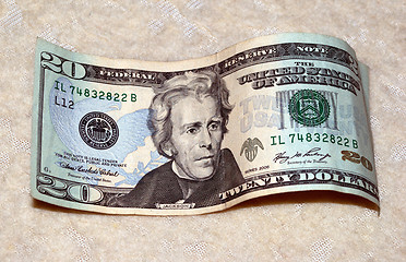 Image showing lying twenty dollars