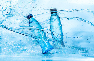 Image showing Bottle of water splash