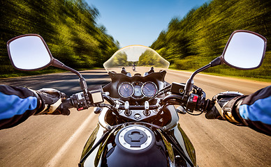 Image showing Biker First-person view