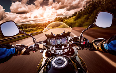 Image showing Biker First-person view