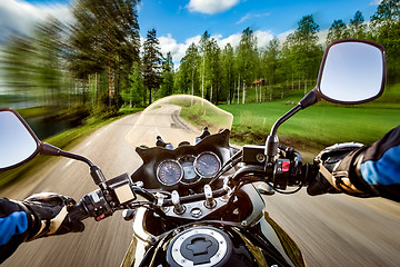 Image showing Biker First-person view