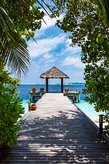 Image showing Maldives, a place on the beach for weddings.