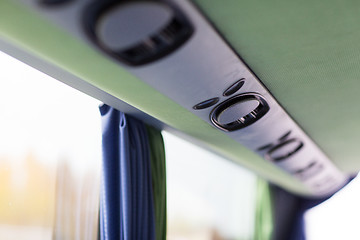 Image showing close up of travel bus speakers