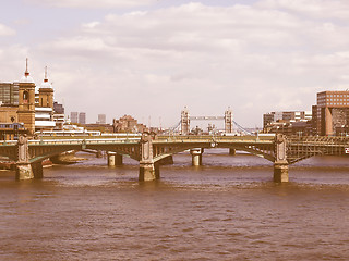 Image showing River Thames in London vintage