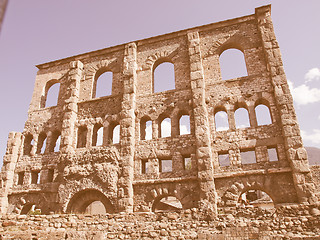 Image showing Roman Theatre Aosta vintage