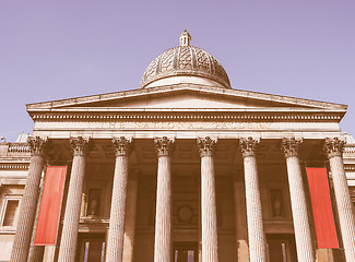 Image showing National Gallery in London vintage