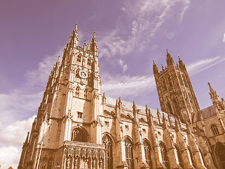 Image showing Canterbury Cathedral vintage