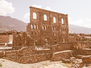 Image showing Roman Theatre Aosta vintage