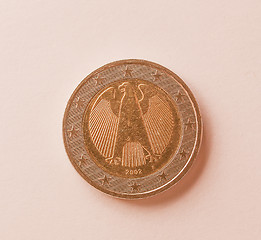 Image showing  Two Euro coin vintage