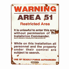 Image showing  Warning sign vintage