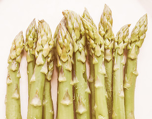 Image showing Retro looking Asparagus vegetable