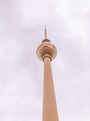 Image showing TV Tower Berlin vintage