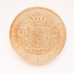 Image showing  Maltese Euro coin vintage