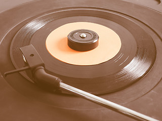 Image showing  Vinyl record on turntable vintage