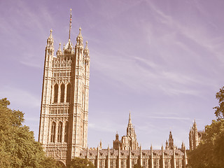 Image showing Houses of Parliament vintage