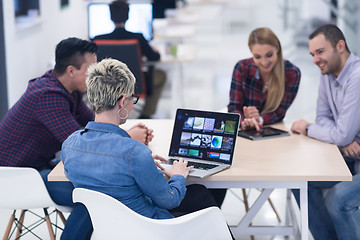 Image showing startup business team on meeting at modern office