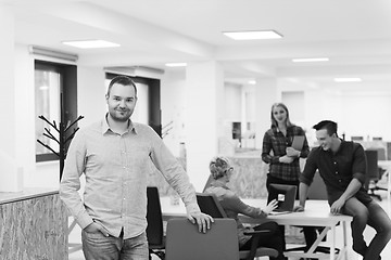 Image showing young startup business man portrait at modern office