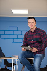 Image showing young startup business man portrait at modern office