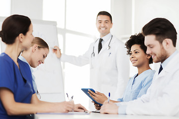 Image showing group of doctors on presentation at hospital