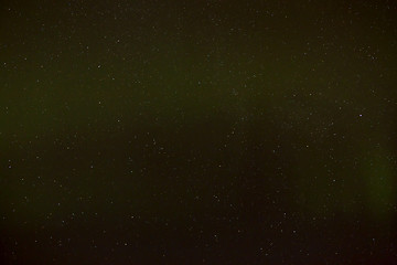 Image showing Northern lights with bright stars, Iceland