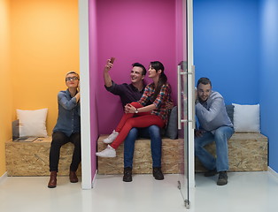 Image showing group of business people in creative working  space