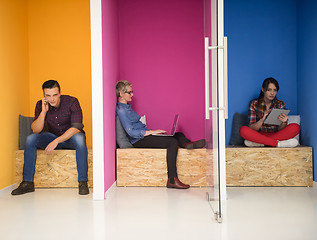 Image showing group of business people in creative working  space