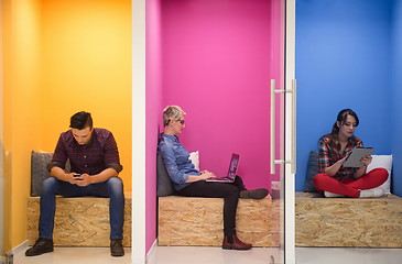 Image showing group of business people in creative working  space