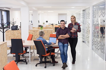 Image showing business people group portrait at modern office