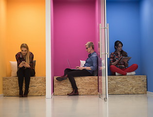 Image showing group of business people in creative working  space