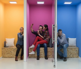 Image showing group of business people in creative working  space