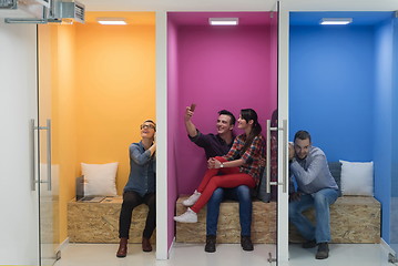 Image showing group of business people in creative working  space