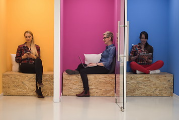 Image showing group of business people in creative working  space