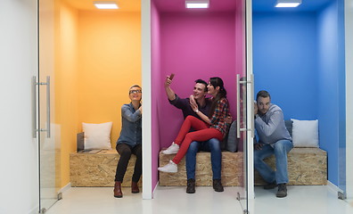 Image showing group of business people in creative working  space